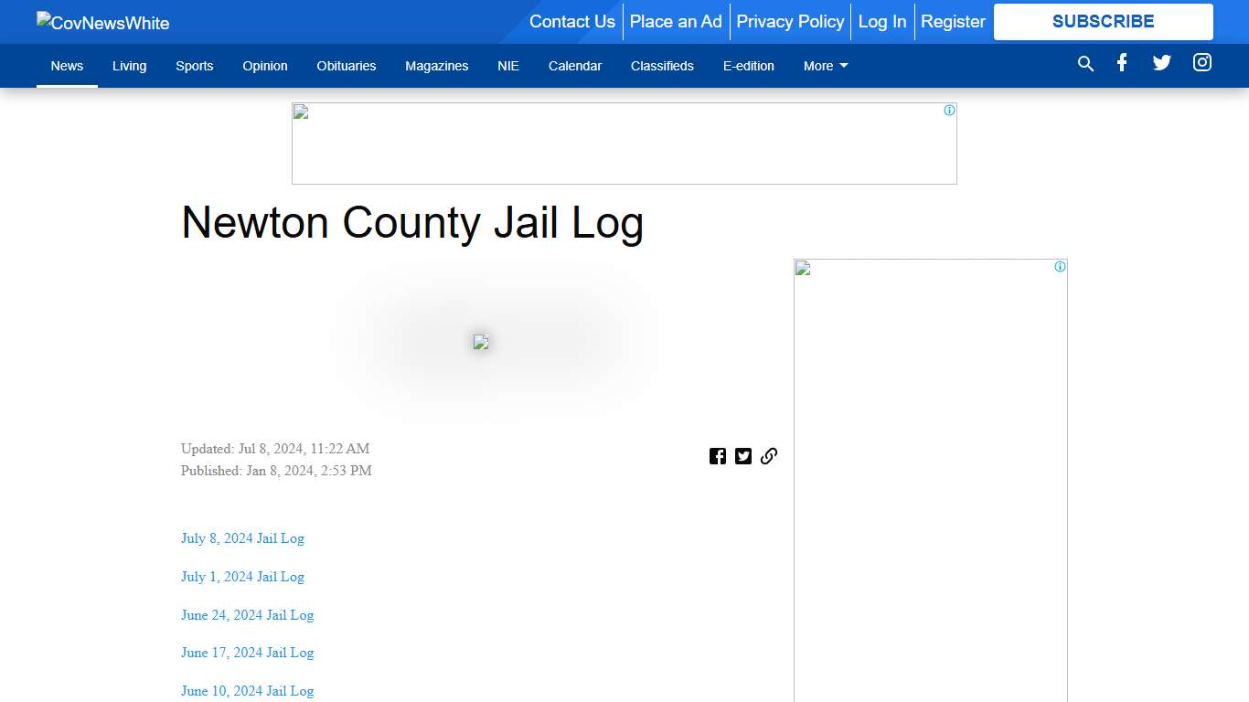 Newton County Jail Log - The Covington News